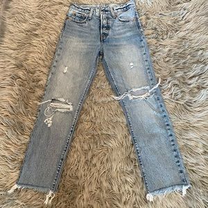 Levi's 501? womens button fly distress jeans size 25